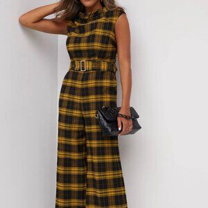 New York and Company, Petite, S, Plaid Pantsuit